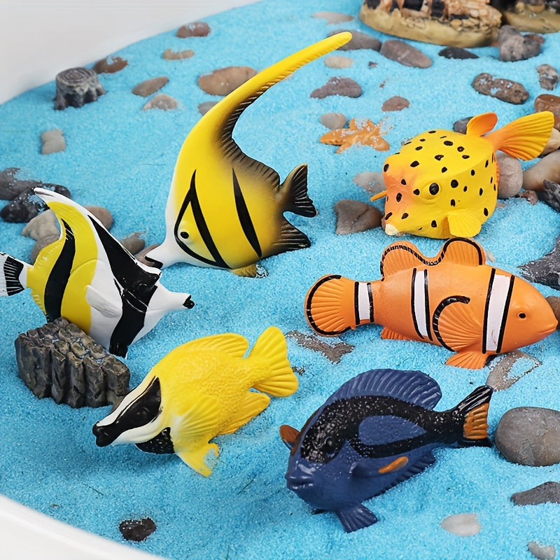 18pcs Mini Tropical Fish Set Ocean World Models for Kids
