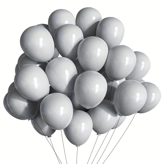 60pcs Gray Party Latex Balloons 5inch Kit for Gray Theme Events