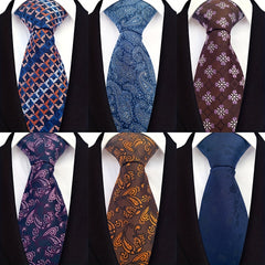 Men's Floral Paisley Wedding Tie Jacquard Woven Men's Neck Tie