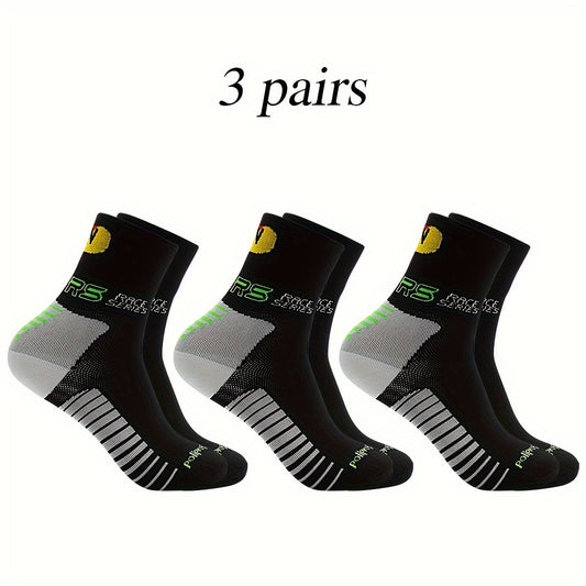 Men's Mid Crew Sport Socks Nylon Blend Breathable for Basketball Training