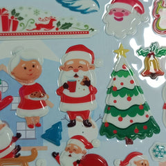 1pc Christmas 3D Bubble Stickers Adhesive Puffy Stickers DIY Diary Stationery