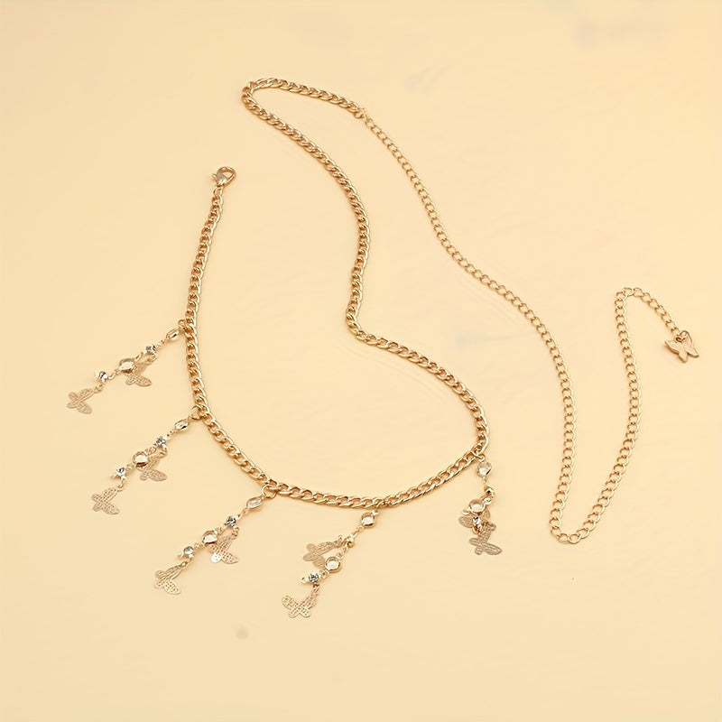 Butterfly Tassel Charm Chain Belt Waist Chain Jewelry
