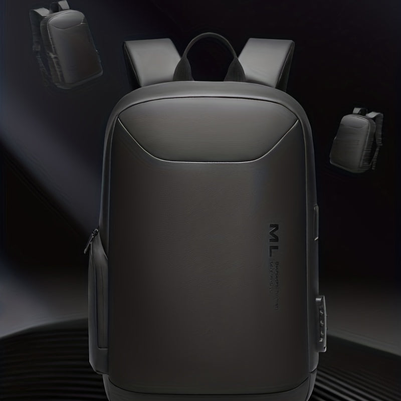 Men's Casual Backpack With Password Lock USB Charging Lightweight Computer Bag