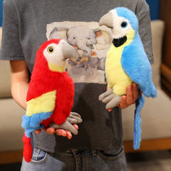 JIAJCHUF Plush Parrot Stuffed Animals Soft Budgie Bird Toys with Expressive Eyes