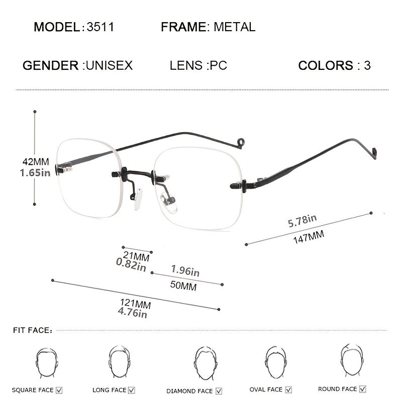 Women's Light Blocking Glasses Frameless Design