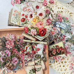 50-Pack Floral Plant Stickers for Scrapbooking