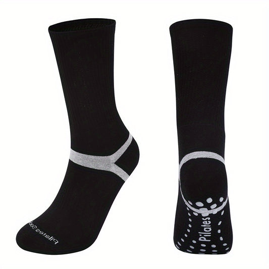 Women's Non Slip Long Tube Yoga Socks Breathable Dance Training Sport Socks