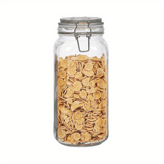 Glass Food Storage Container with Lid Cereal Rice Pasta Tea Nuts Coffee Beans
