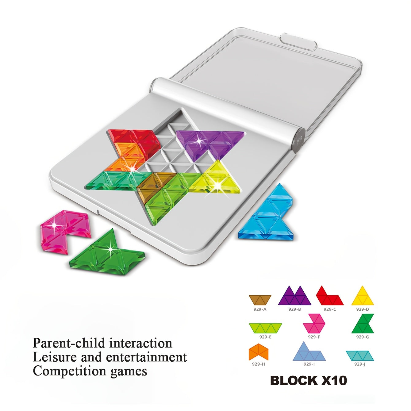 Colorful Heart Puzzle Game ABS Material Family Bonding
