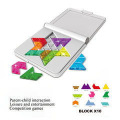 Colorful Heart Puzzle Game ABS Material Family Bonding