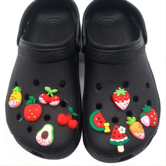 10pcs PVC Fruit Pattern Pendant For Clogs