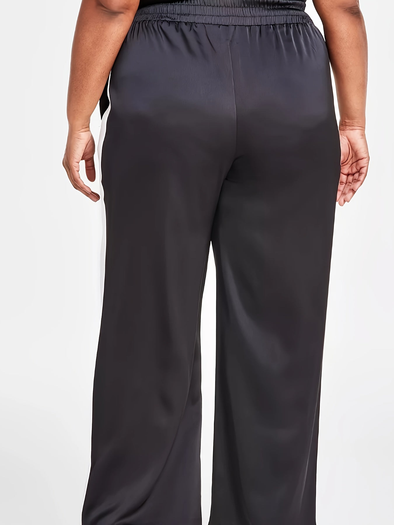  Women's Wide Leg Stripe Print Pants