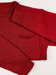  Casual Sweater Women's Plus Solid Long Sleeve Round Neck Jumper