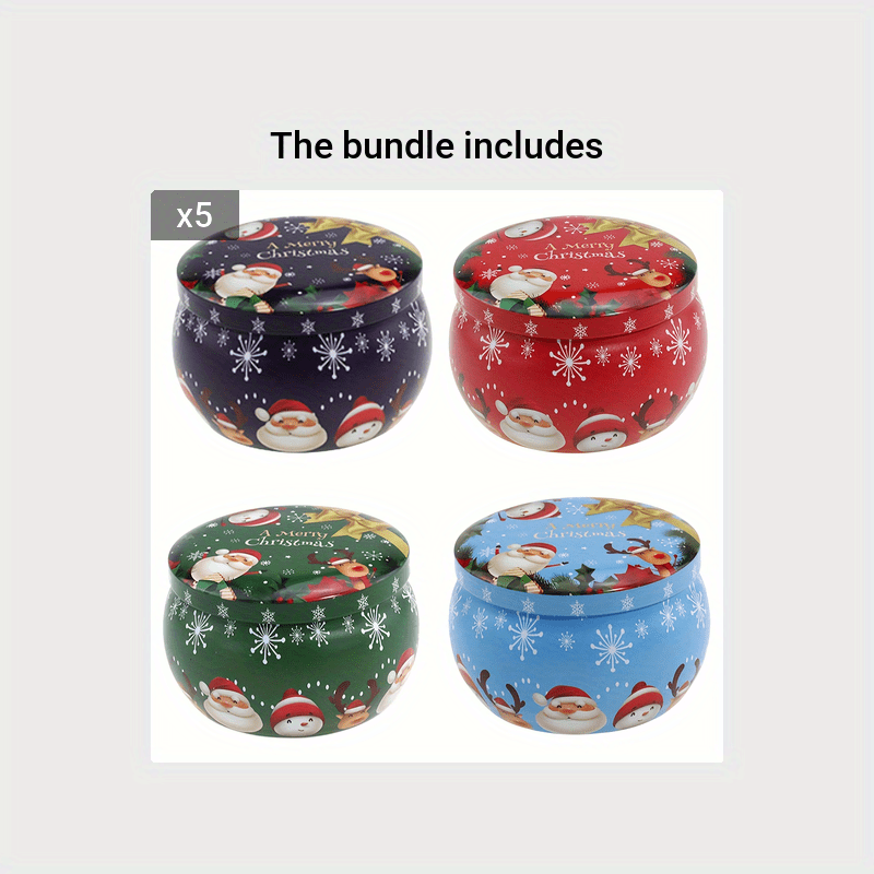 Iron Box Fragrance Candle Jar Round Tin Flower Tea Candy Box