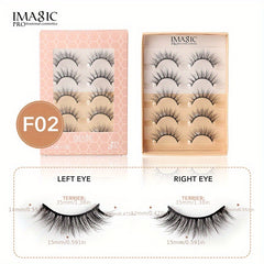 5 Pairs Self Adhesive False Eyelashes Natural Thick Simulation Reuse Eye Lashes