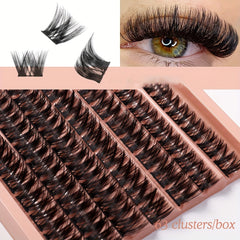 7 Rows DIY Segmented False Eyelashes Wispy Thick Eyelashes C Curl