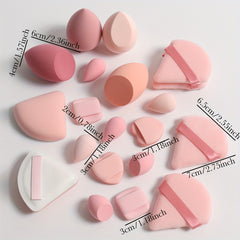 20-Piece Makeup Tool Set: Air Cushion Puffs & Finger Puffs