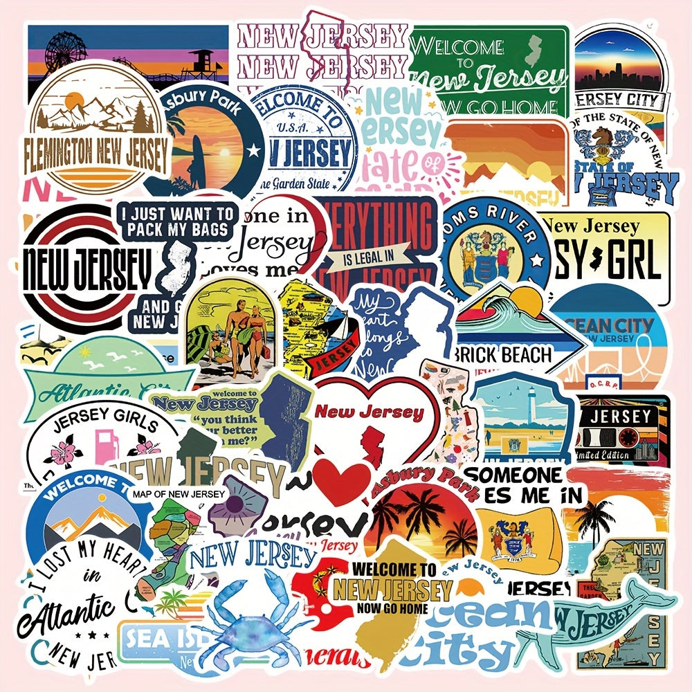 50pcs English Graffiti Stickers for Guitar Skateboard Laptop DIY Stickers