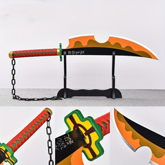 Wooden Samurai Sword for Anime Cosplay and Shaving