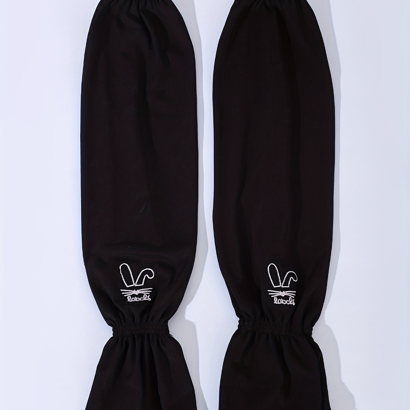 Rabbit Embroidery Gloves Cartoon Bunny Sunscreen Ice Gloves Women Sports