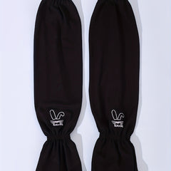 Rabbit Embroidery Gloves Cartoon Bunny Sunscreen Ice Gloves Women Sports