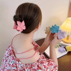 5pcs Flower Hair Claw Solid Nonslip Ponytail Holder Women Girls Hair Clip