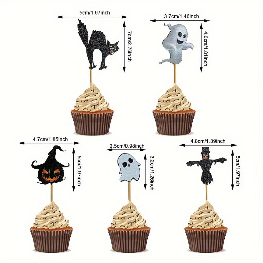 Halloween Cake Plugin Witch Bat Cake Topper Party Decoration Supplies