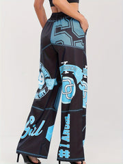 Wide Leg High Rise Pants