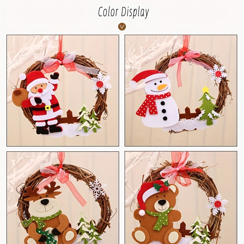 Christmas Santa & Plant Wall Hanging Decoration