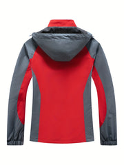 Men's Outdoor Hooded Windbreaker Jacket for Autumn and Winter