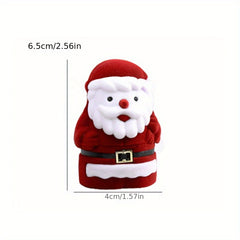 Red Santa Jewelry Box Christmas Proposal Ring Box Decoration