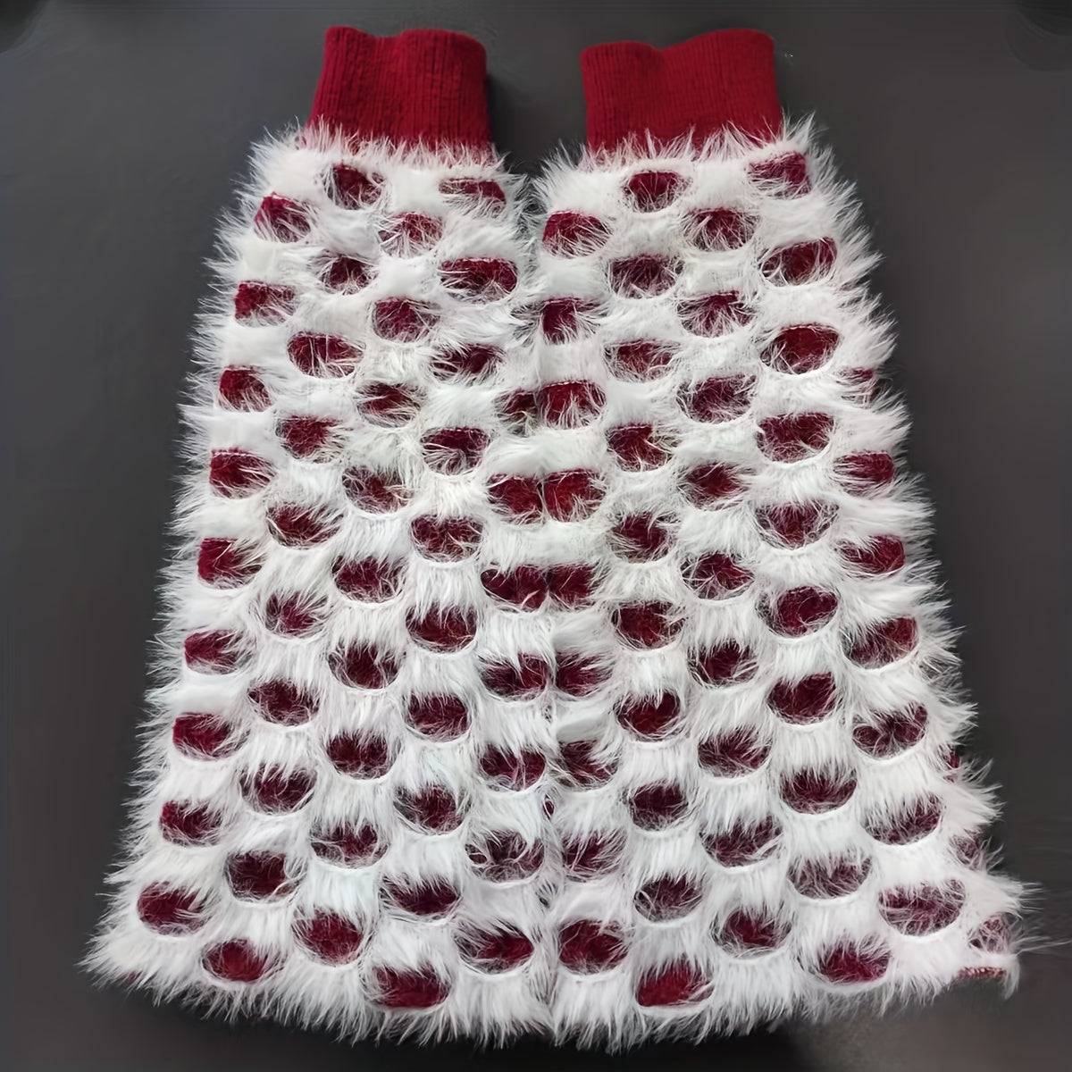 Fuzzy Leg Warmers Double Layer Knee High Socks Women's Stockings