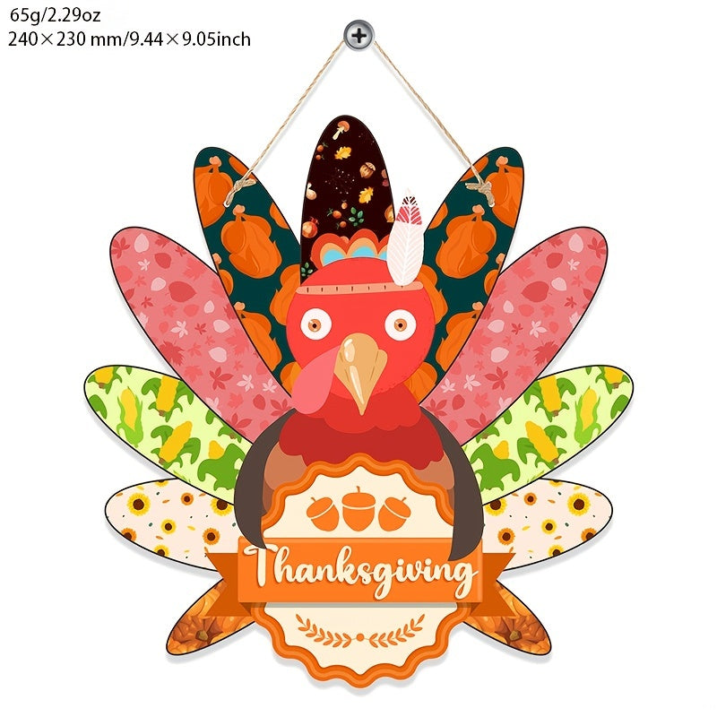 Thanksgiving Party Decoration Hemp Rope Doorplate