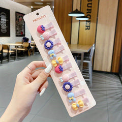 10pcs Girls Cartoon Hair Clips School Party Accessories