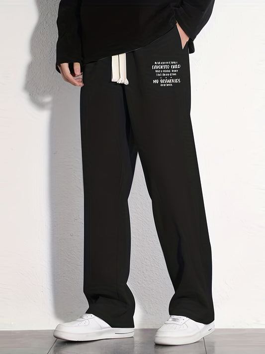 Casual Cotton Loose Fit Drawstring Pants for Men