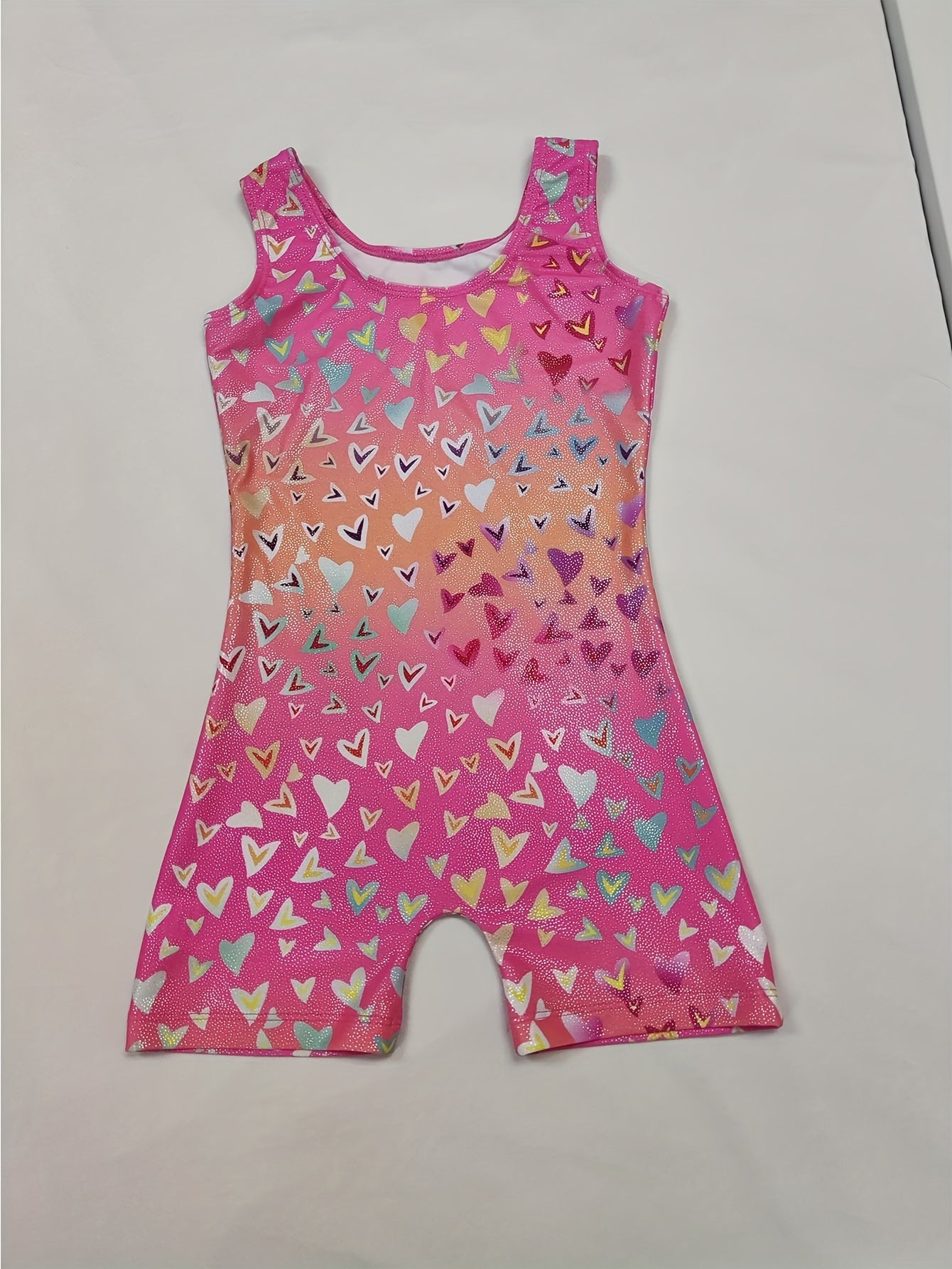 Gradient Heart Ballet Leotard for Girls