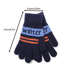 Winter Letter Style Cold-proof Girl's Finger Gloves