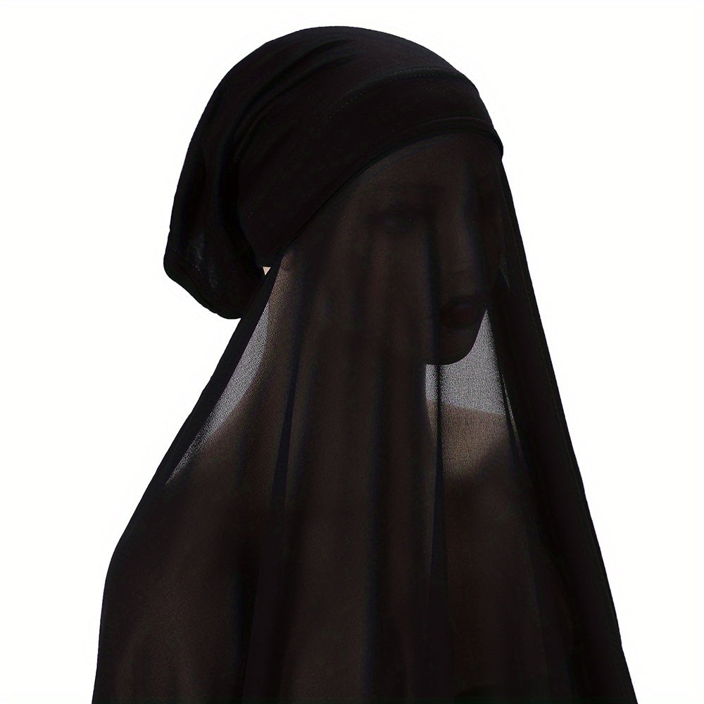 Chiffon Scarf Head Hijab Wrap Solid Shawls For Women