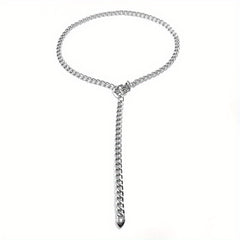 Punk Waist Chain Metal Tassel Dress Girdle For Women