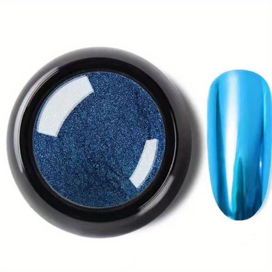 Holographic Nail Powder Metallic Mirror and Bubble Effect