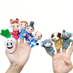 Fruit Animal Family Finger Plush Puzzle Toys Interactive Parent Playtime