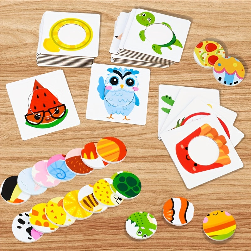 Shape Matching Animal Food Puzzle Toy for Kids