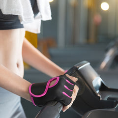 Solid Fingerless Gym Gloves Non slip Fitness Sports Gloves