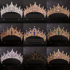Rhinestone Queen Crown Headband for Prom Birthday