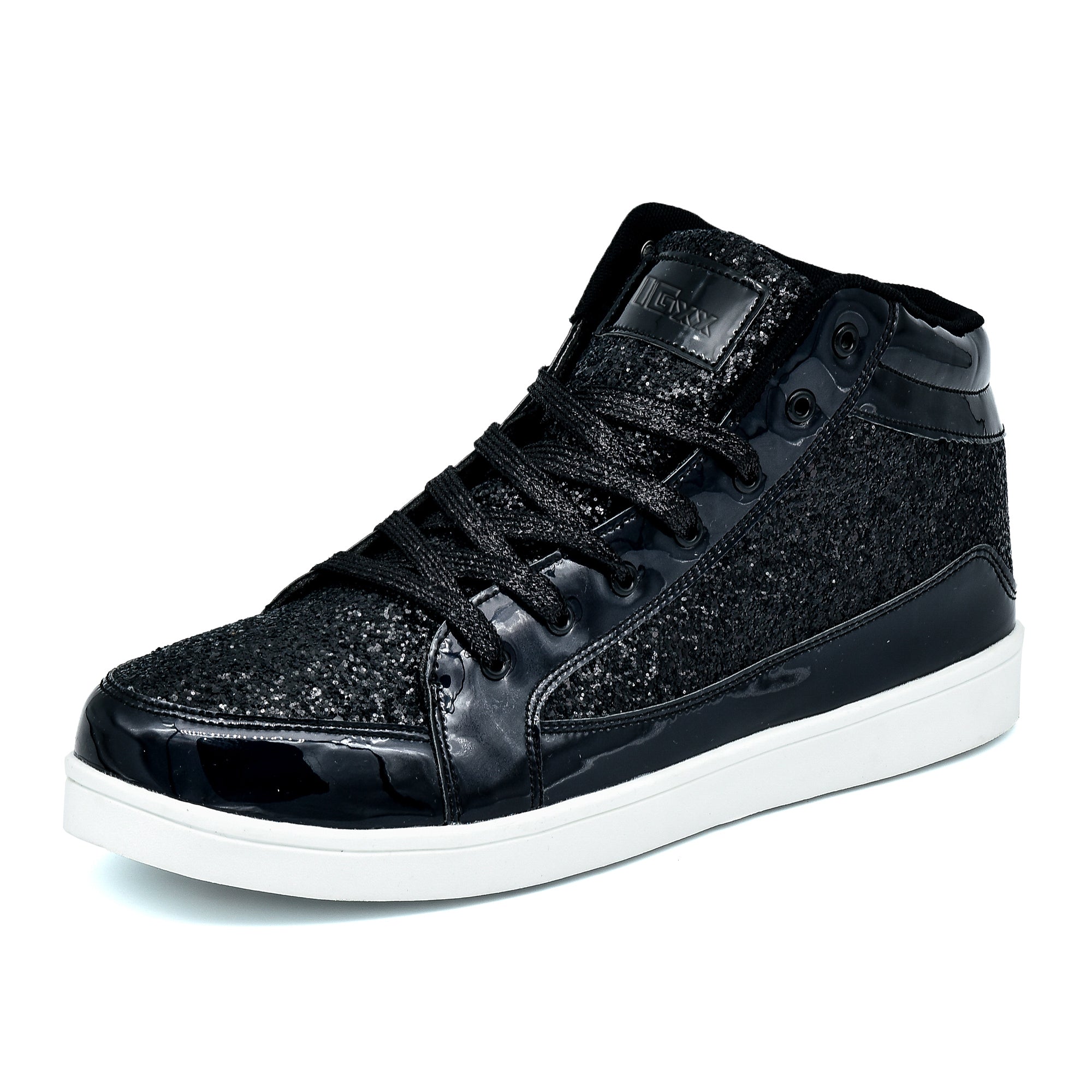 Men's High Top Sequin Casual Sneakers For Parties & Discos