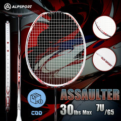 ALPSPORT TJ 7U 100 Carbon Badminton Racket + Bag + Overgrip