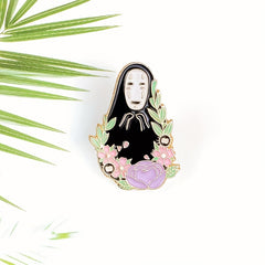 Faceless Men Cartoon Brooch