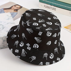 1pc Printed Multicolor Bone Bucket Hat