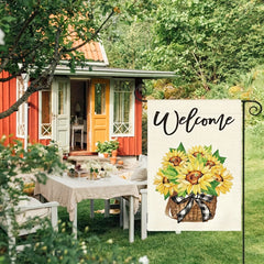 Sunflower Garden Flag Double Sided 30x45 cm Floral Welcome Yard Outdoor Flag