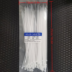 100pcs Self-locking Nylon Cable Ties Home Storage Building Bundle